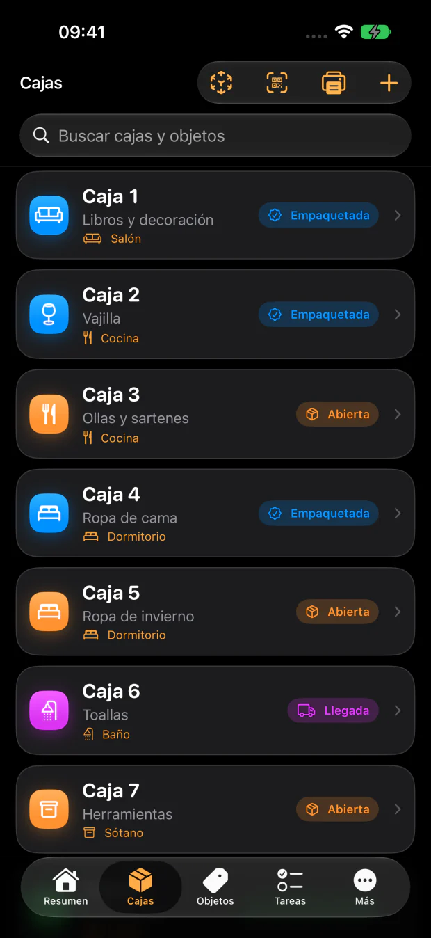 Cada caja sabe lo que lleva dentro