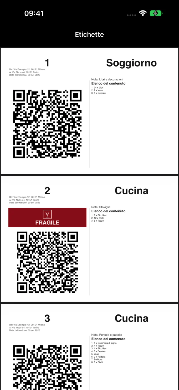 Un'etichetta, una scansione, tutto lì