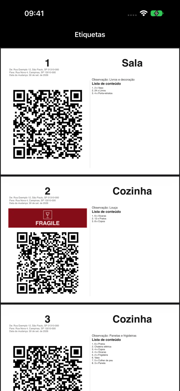 Uma etiqueta, um scan, tudo ali